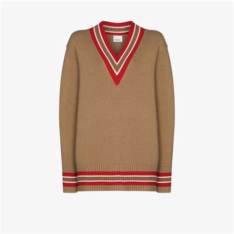 burberry reese oversized cricket sweater in camel|Burberry Reese oversized cricket sweater .